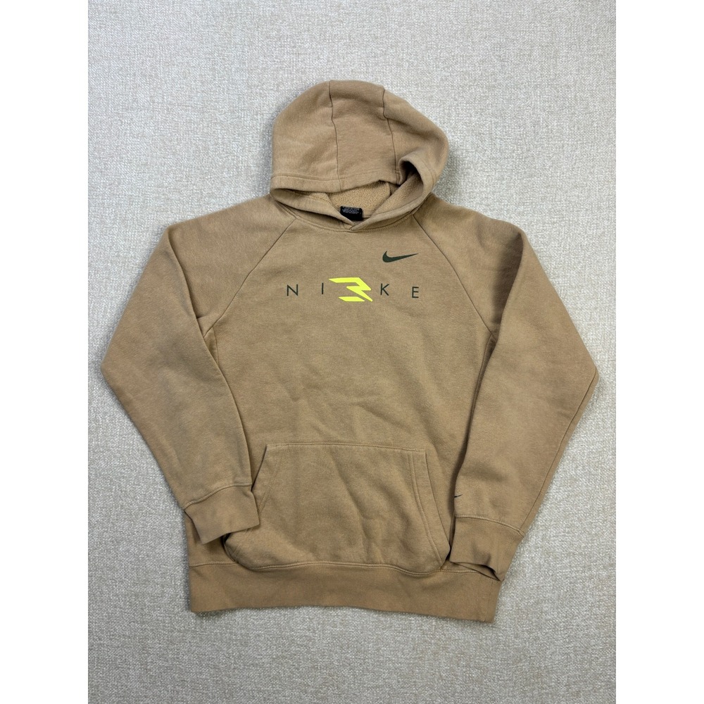 Nike 3 Brand Russell Wilson Kids Tan Khaki Pullover Hoodie XL 13-15Y 0410-X0L